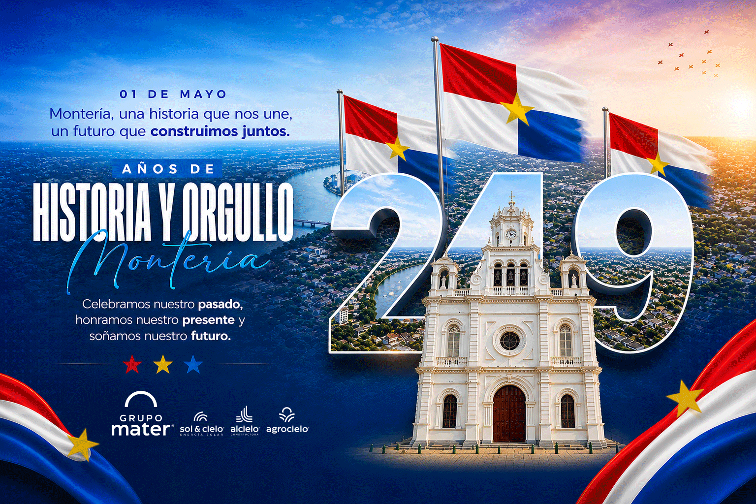 Montería celebra 249 años de historia, crecimiento y desarrollo urbano
